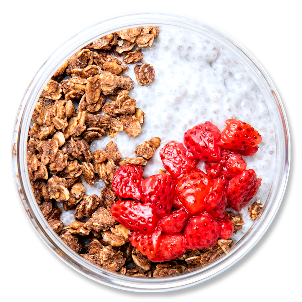 Strawberries & Cream Chia Pudding